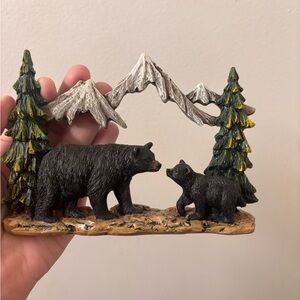 Bear and Cub Mountain Figurine